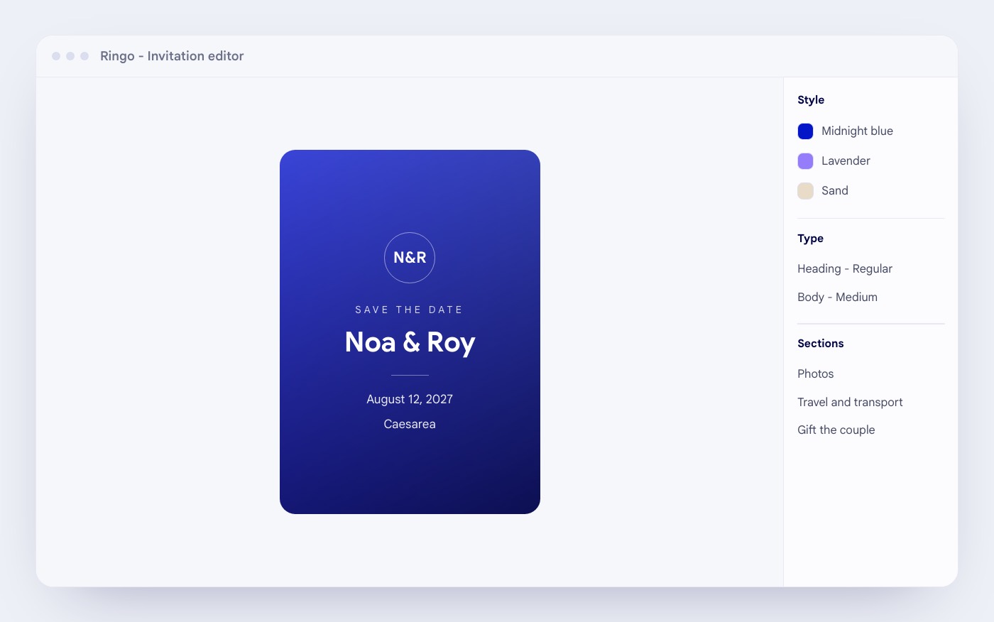 A stunning digital invitation